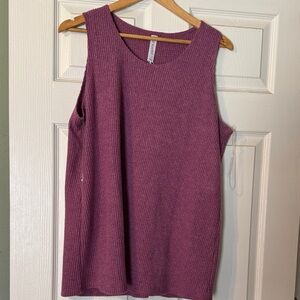 Dear Scarlett Sleeveless Knit Tank in Plum